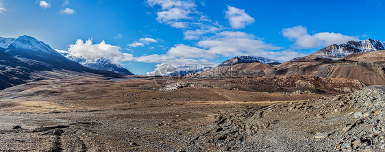 喜马拉雅山天空山脉风景全景图片