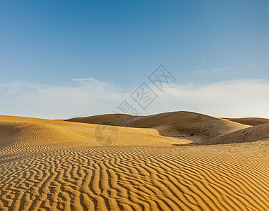 印度拉贾斯坦邦Thar沙漠的Dunes观光旅行沙漠旅游天空日落土地风景日光沙丘图片