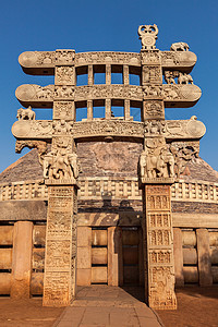 大斯图帕 印度中央邦桑奇建筑学场所宗教中央邦废墟佛塔大厦纪念碑建筑图片
