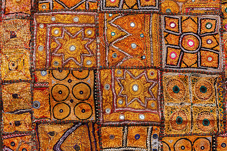 印度多彩印度服装纺织业活力装饰品纺织品艺术装饰背景图片