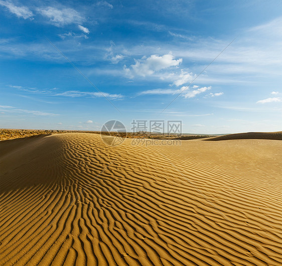 印度拉贾斯坦邦Thar沙漠的Dunes旅游天空日落风景日光观光土地沙漠沙丘旅行图片