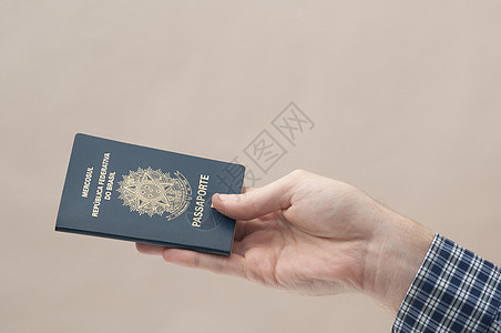 巴西护照邮票旅行身份出生地旅游蓝色展示国际商业国籍图片