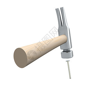铁锤和铁钉拆卸维修公用事业金属插图指甲白色锤子硬件钥匙图片