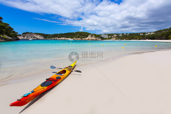 巴利阿里奇Ciutadella的海滩波浪蓝色旅行海岸地标皮艇岩石支撑海景假期图片