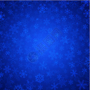 蓝雪花薄片装饰水晶雪花花丝星星微光插图风格季节图片
