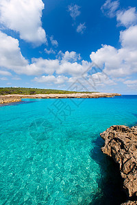 巴利阿里奇Ciutadella岛Talaier海滩太阳海岸线岩石假期晴天地标天空蓝色天堂海景图片