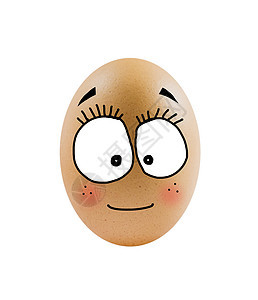 一张脸蛋漫画情感眼睛白色食物绘画蛋壳椭圆形营养乐趣图片