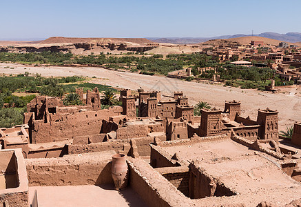 摩洛哥的干旱岩石石英石建筑风景沙漠古堡城垛购物中心村庄图片