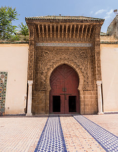 门和摩洛哥Meknes清真寺入口图片