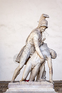 支持Patroclus团体的梅内劳斯石头艺术建筑学二头肌友谊文化身体盔甲神话雕像图片