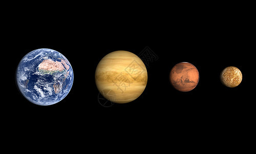 地球行星 金星火星和月球渲染星星宇航员天文学星系科学轨道月亮太阳宇宙图片