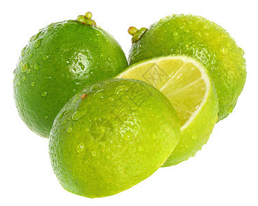 石灰团体食物水果柠檬绿色背景图片