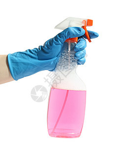 清洁瓶子喷涂洗涤消毒剂工作家庭清洁工手套卫生洗涤剂图片