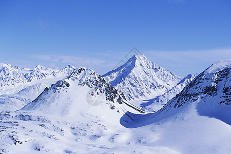 雪覆盖的山脉场景地貌风景摄影山链山腰土地全景世界地形图片