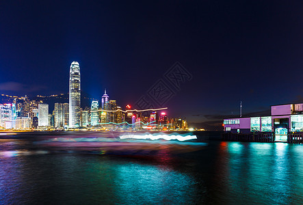 香港晚上的天线摩天大楼大楼商业区天空办公楼景观办公室金融地标企业图片