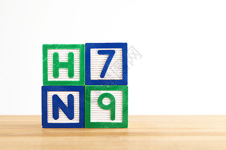 H7N9 字母玩具块孩子们木头鸟类正方形疾病立方体游戏知识流感三角形图片