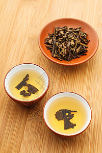 中华茶茶壶功夫食物工夫陶器叶子竹子干叶木头杯子图片