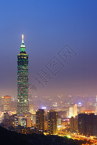 台湾台北市晚上图片