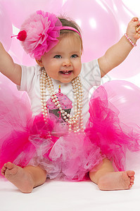 婴儿宝宝牙齿气球庆典头巾微笑眼睛发带项链童年女性图片