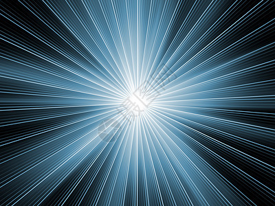 分形沉积的推进射线渲染数学装饰品中心光束黑色蓝色辐射几何学图片