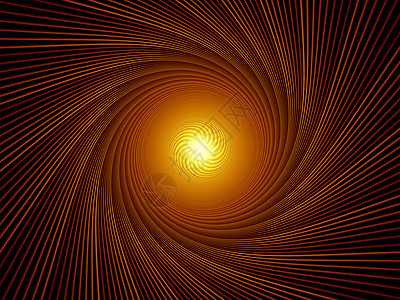 分形沉积的能量中心黄色装饰品辐射数学黑色金子径向渲染射线图片