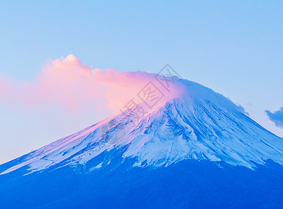 日出时藤山顶峰积雪冰镇植物阳光日落公吨粉色火山图片