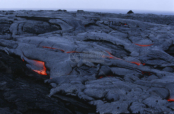 美国 夏威夷大岛火山 国家公园冷却熔岩图片