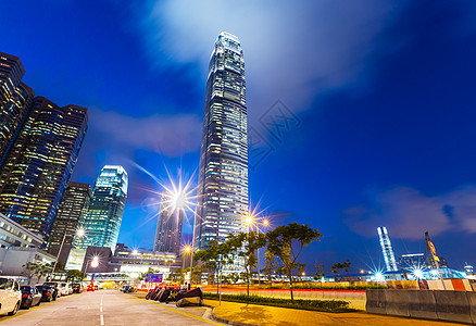 香港之夜企业办公楼摩天大楼景观公司地标城市天际金融大楼图片