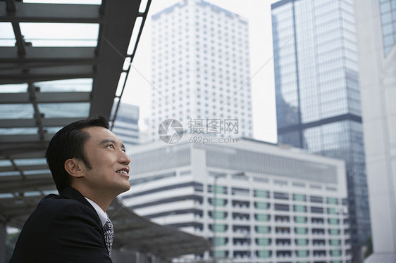 中国香港商家看市景的一面风景图片