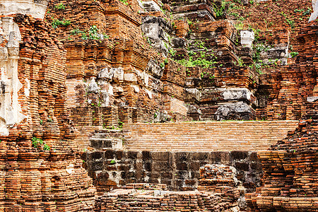 泰国寺庙的塔塔岩石扫管废墟文化历史建筑学石头建筑宗教公园图片