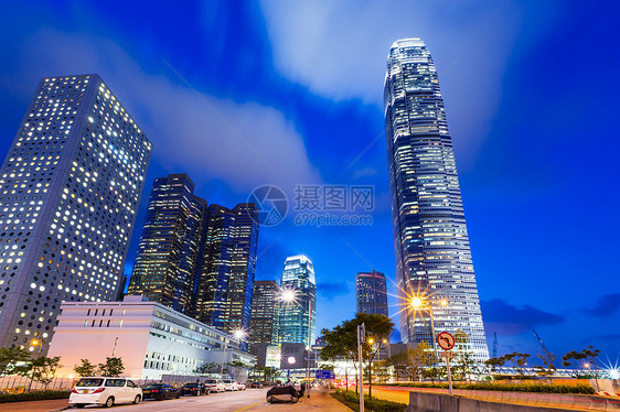 香港之夜大楼地标建筑公司企业天空天际办公楼景观摩天大楼图片