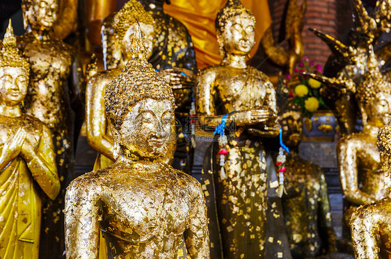 佛像上的金宝石佛教徒奉献雕塑数字扫管金子历史青铜建筑学崇拜图片