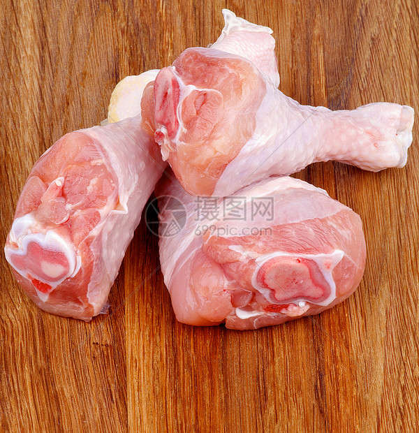 原鸡腿乡村状态替代品三物饮食粉色肉类健康饮食食物背景图片