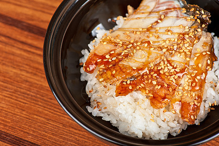 与大米盘子海鲜教师营养大学空白餐厅鳗鱼日语午餐背景图片