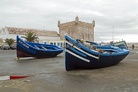 来自摩洛哥Essaouira港口的渔船图片