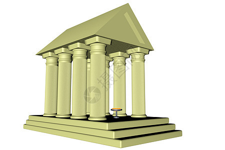寺庙白色建筑学艺术柱子插图文化古董力量背景图片