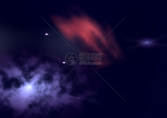在空间和星云的星域星际插图气体天文学星系场地纺纱渲染科学星座图片