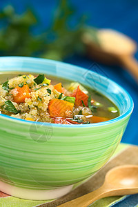 蔬菜奎诺亚汤粮食营养食物饮食韭葱盘子洋葱午餐香菜图片