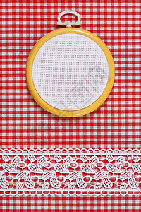 背景手工爱好缝纫圆形条纹棉布织物工艺帆布纤维图片