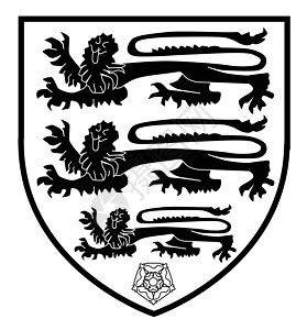 英国三狮军团皇家玫瑰艺术徽章纹章波峰艺术品英语贵族插图图片