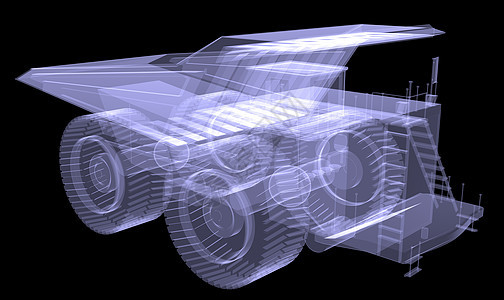 大卡车 X光货运工程货物x光草图汽车射线x射线商业机器图片