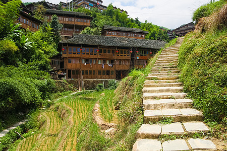 长生中国平村的巨石步骤图片