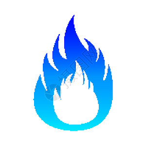 像素火焰火气体技术游戏网格艺术品艺术马赛克蓝色火焰正方形图片