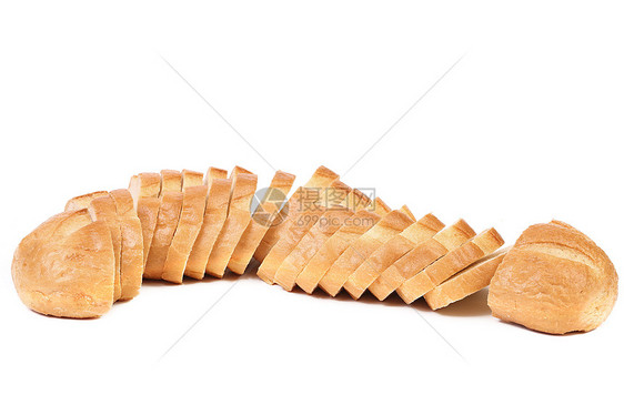 白面包切片小麦批量碳水谷物脆皮白色化合物早餐食物棕色图片