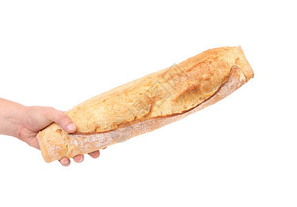 手握着碎面包图片