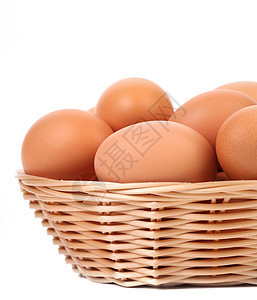 鸡蛋篮中的鸡蛋柳条稻草团体篮子鸟巢食物早餐庆典脆弱性生产图片