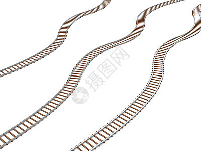铁路过境铁轨通道栏杆小路机车运输速度白色旅行背景图片