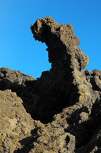 干硬岩岩岩礁休眠荒野熔岩睡眠公园地质学月球流动石头国家图片
