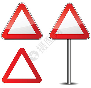 危险盘子框架三角形交通警告运输木板街道路标注意力图片