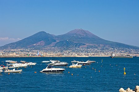 那那不勒斯旅游景观海岸线建筑海岸蓝色天际旅行场景港口图片